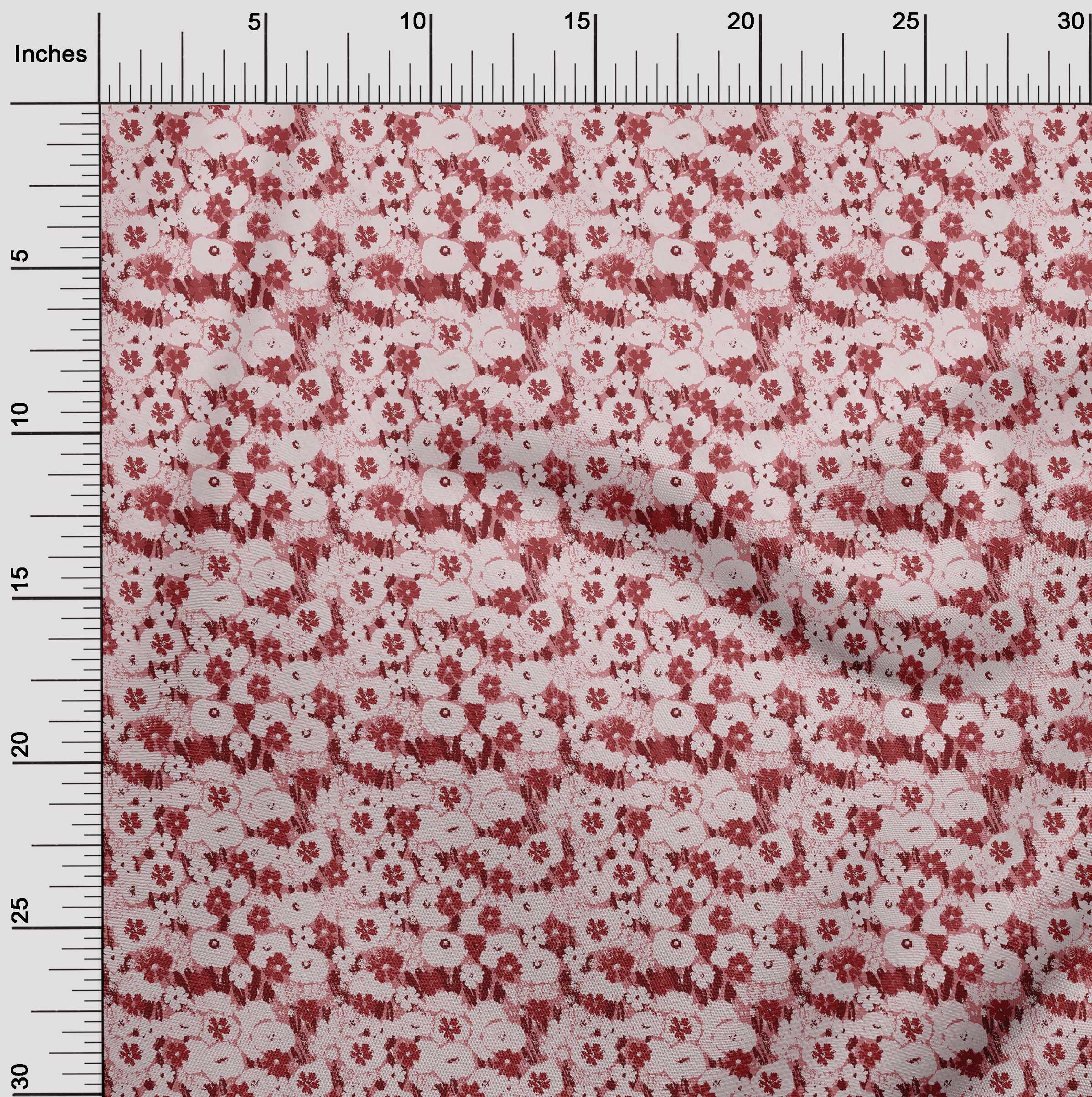 oneOone Cotton Poplin Light Pink Abstract Print Fabric by The Yard - 42 Inch Wide Dress Material for DIY Clothing, Home Decor & Craft Projects