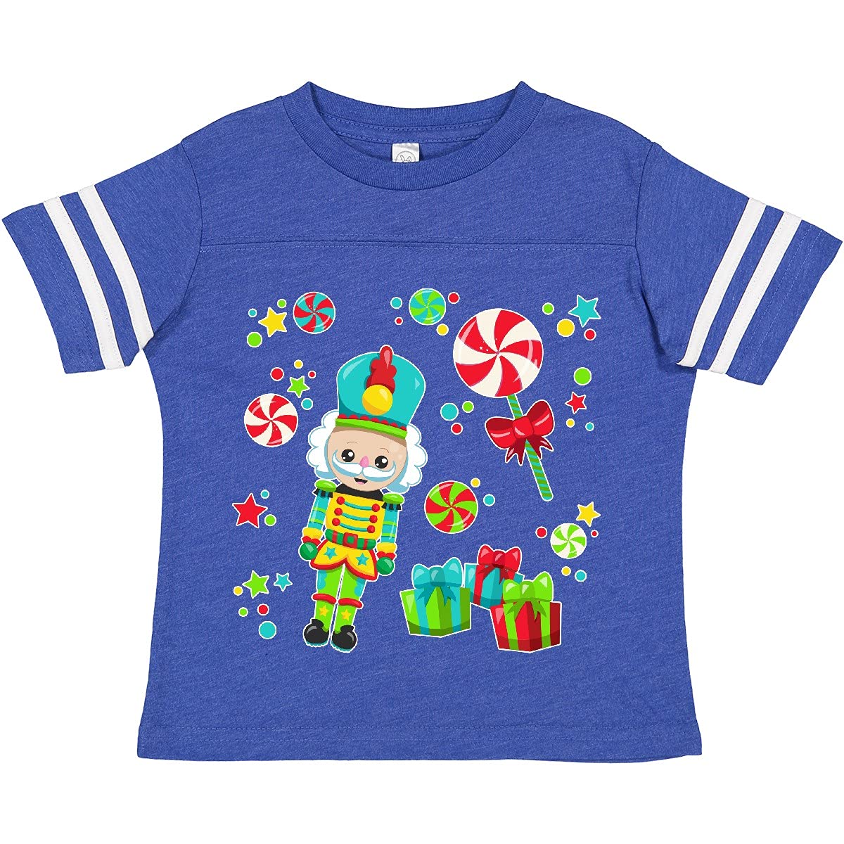 **Inktastic Holiday Nutcracker & Candy Christmas Toddler T-Shirt - Festive Kids Outfit for Holiday Parties & Family Photos**