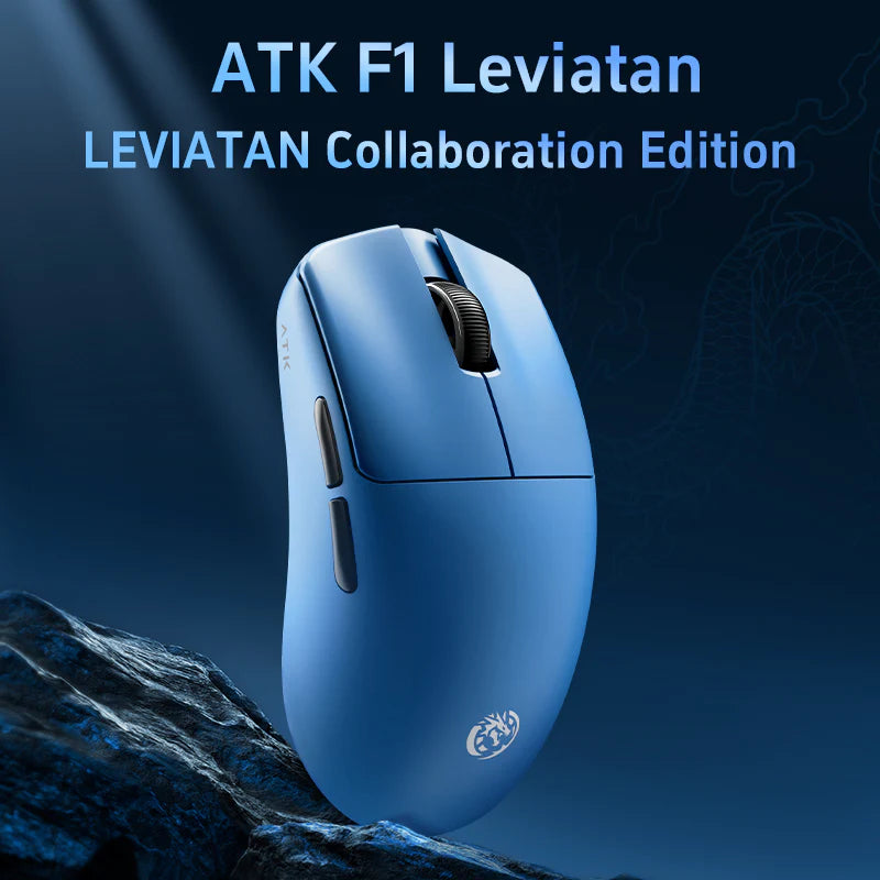 ATK Blazing Sky F1 Extreme Wireless Gaming Mouse - LEVIATAN Edition with 8K Dongle | Ultra-Light Ergonomic Design for PC, Mac, Laptop | Perfect for FPS, MOBA & Esports Gaming
