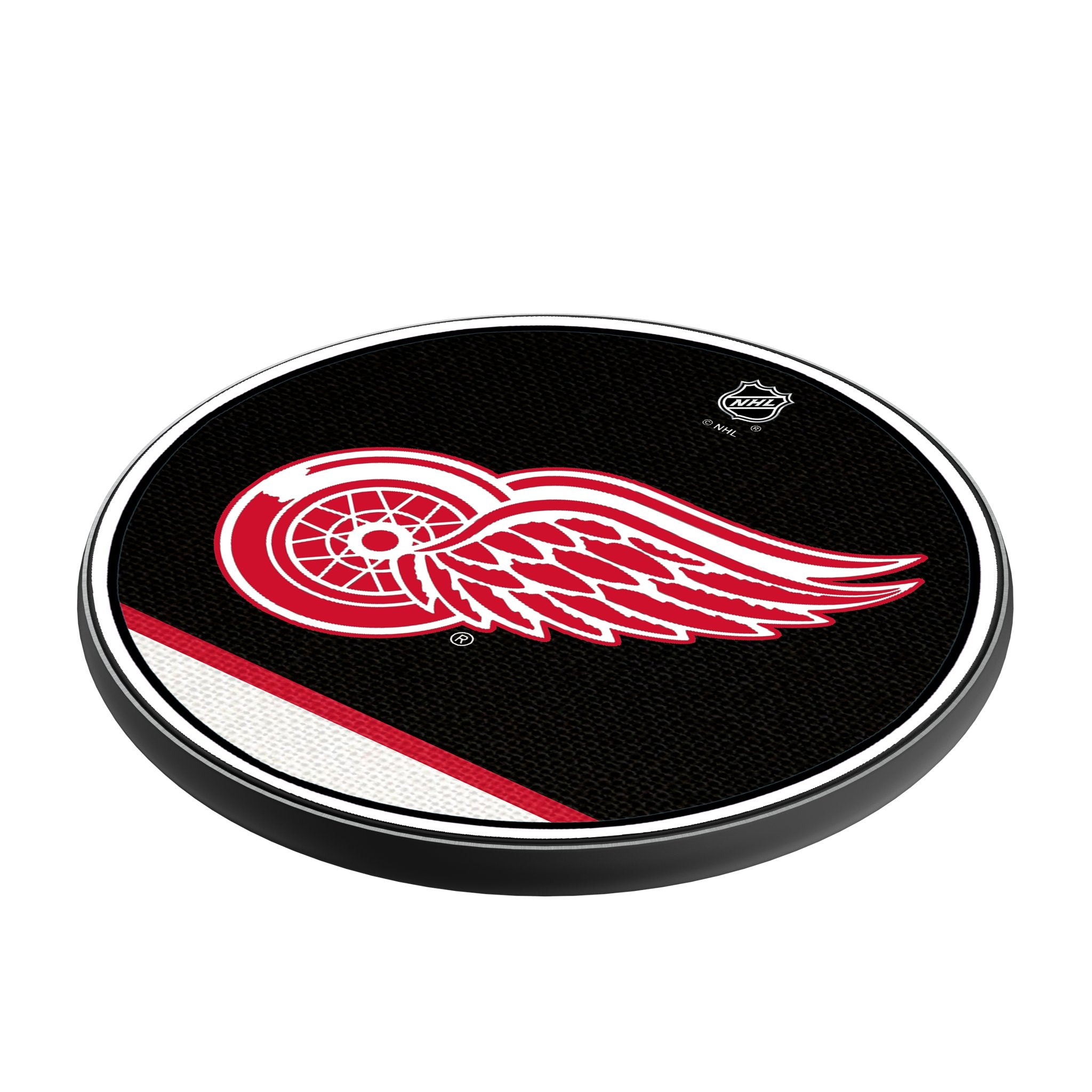 Detroit Red Wings Stripe 15W Fast Wireless Charger for iPhone & Samsung - Perfect for Home, Office & Car Use