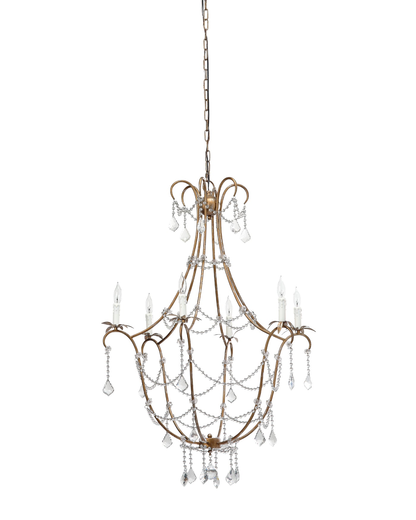 Scarlett Crystal Chandelier - Elegant Vintage Ceiling Light Fixture for Dining Room & Bedroom Decor | Perfect for Home, Wedding & Event Lighting