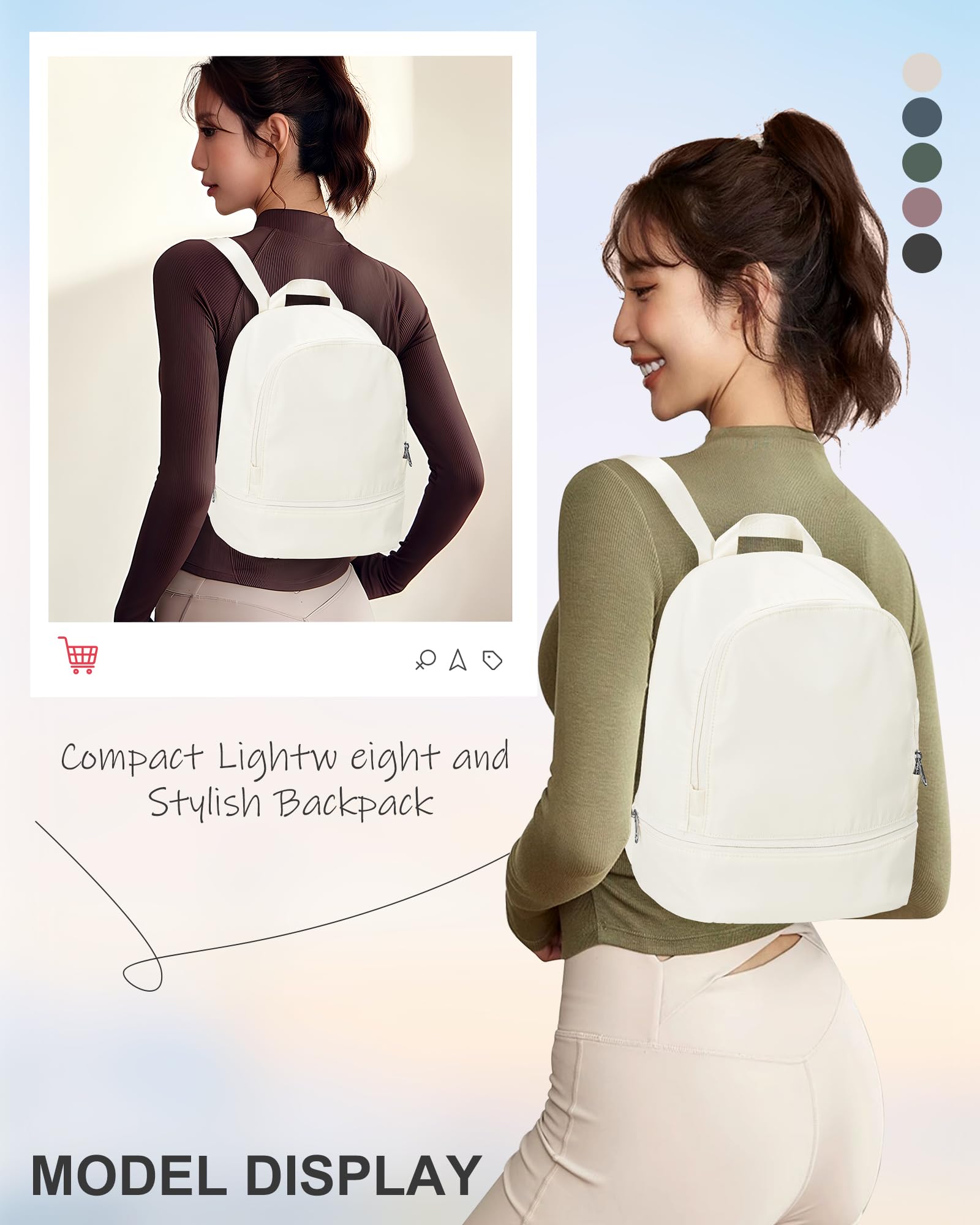 Suratio Lightweight Gym Backpack for Women & Men - Small Sports Bag with Shoe Compartment - Perfect for Workouts, Travel & Fitness Enthusiasts