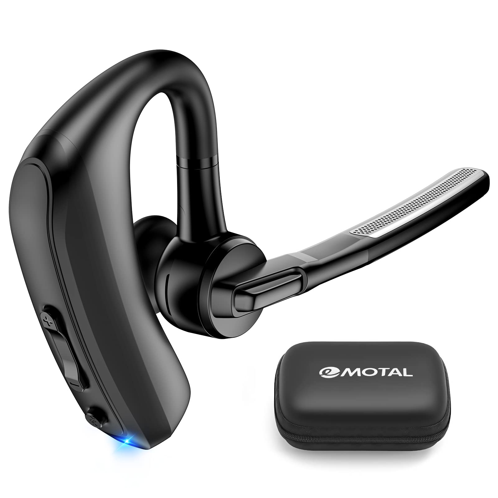 Wireless Bluetooth Headset with Dual-Mic ENC & CVC 8.0 Noise Cancellation, AptX HD HiFi Stereo Sound, 15H Talk Time, 200H Standby - Compatible with iOS/Android Phones (Includes Storage Case) - Perfect for Office Calls, Commuting & Online Meetings