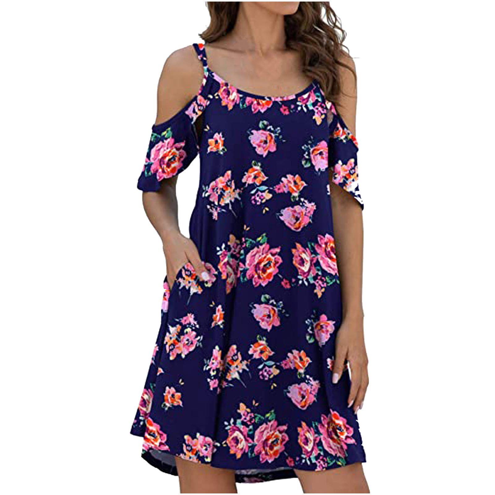 Flattering A-Line Dresses for Women - Tummy Control High Waist Casual & Evening Wear - Plus Size T-Shirt Dress for Girls - Perfect for Office, Date Night & Special Occasions