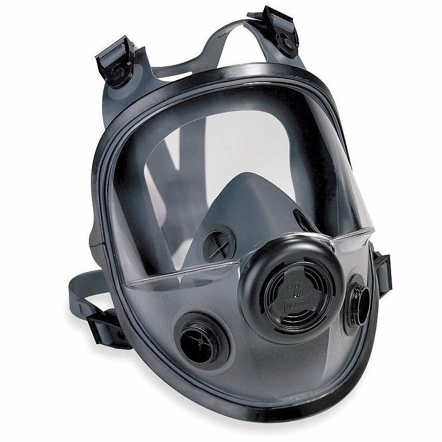 North 5400 Series Full Face Rubber Respirator - NIOSH Approved for Industrial Safety, Chemical Protection & Paint Spraying - Ideal for Construction, Woodworking & Hazardous Environments