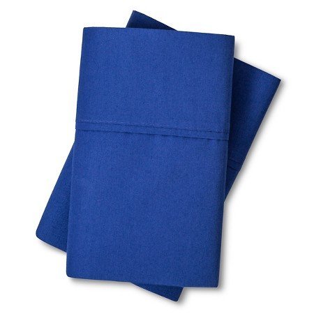 Threshold Organic Cotton King Size Pillowcases - Soft & Hypoallergenic Bedding Set (Blue) - Perfect for Luxury Sleep & Home Decor
