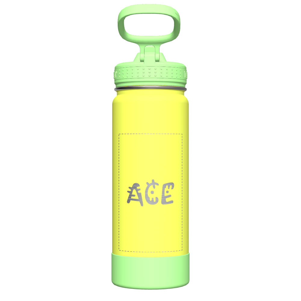 Glow in The Dark Water Bottle with Straw Lid for Kids - Customized Name - Perfect for School, Sports & Outdoor Activities