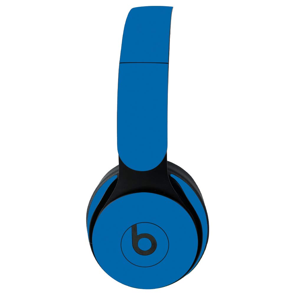 MightySkins Protective Vinyl Skin Wrap for Beats Solo Pro Wireless Headphones - Solid Blue | Durable Decal Cover | Easy to Apply & Remove | Made in USA | Perfect for Gym, Travel & Daily Use