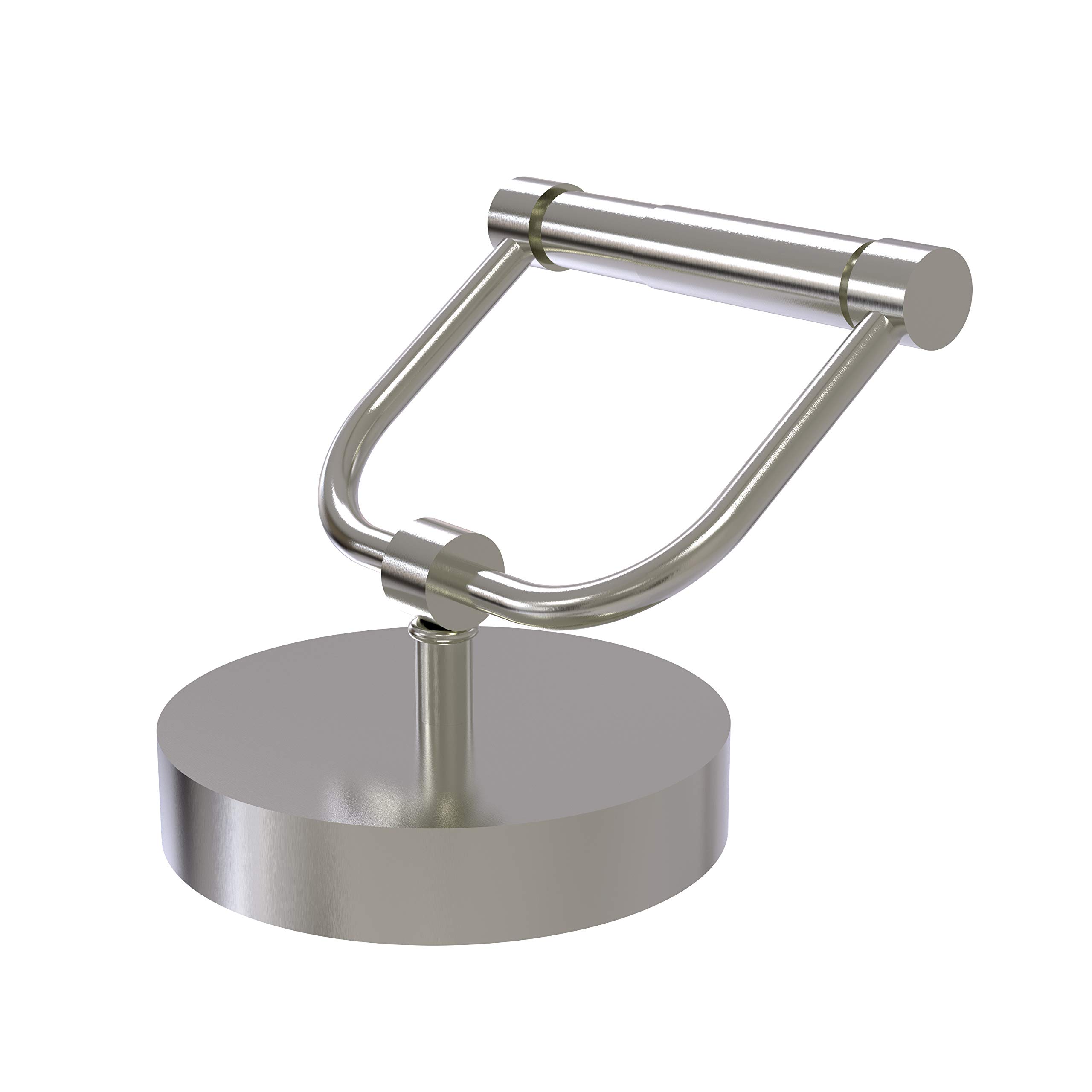 Allied Brass 1066-SN Satin Nickel Vanity Top Tissue & Toilet Paper Holder - Perfect for Bathroom, Powder Room & Guest Room Organization