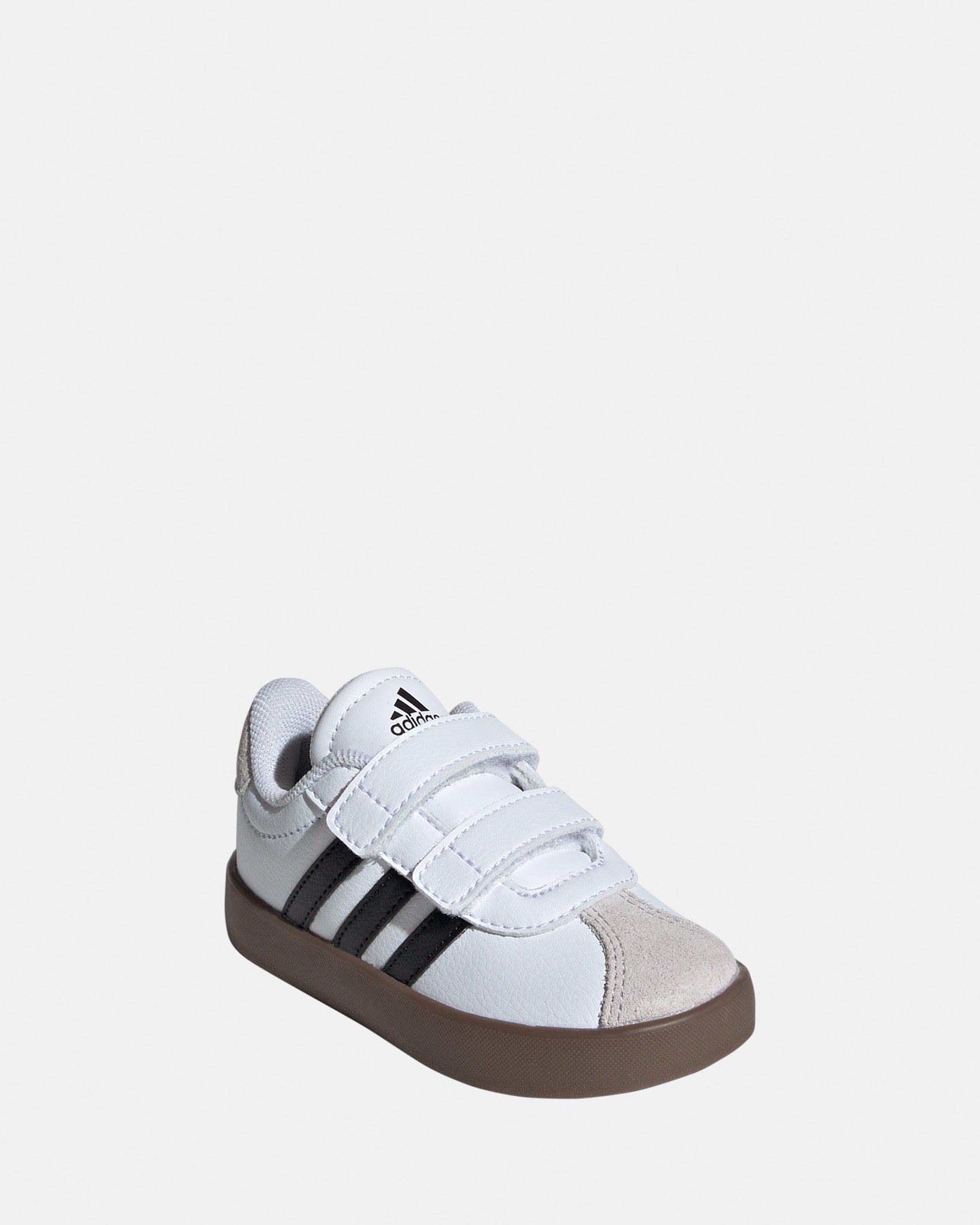 VL Court 3.0 Self-Fastening Baby Shoes - White/Black/Gray | Comfortable Infant Sneakers for Boys & Girls | Perfect for Walking, Playtime & Daily Wear