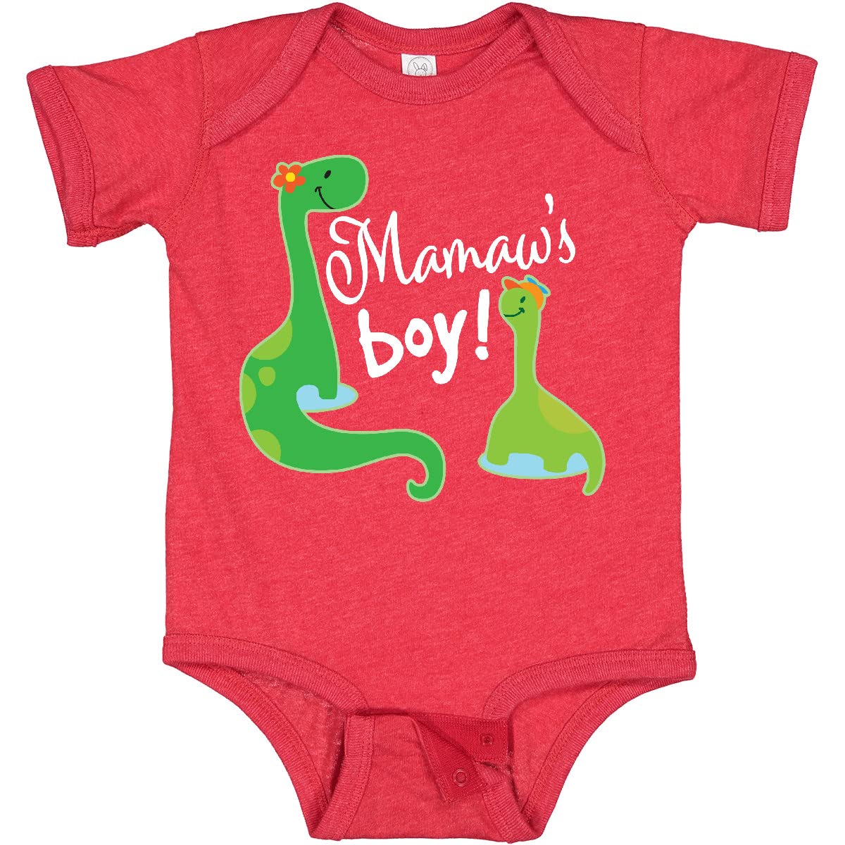 Inktastic Mamaw's Boy Grandson Gift Dinosaur Baby Bodysuit - Cute Dinosaur Print Onesie for Toddlers & Infants - Perfect for Playtime, Family Photos & Special Occasions