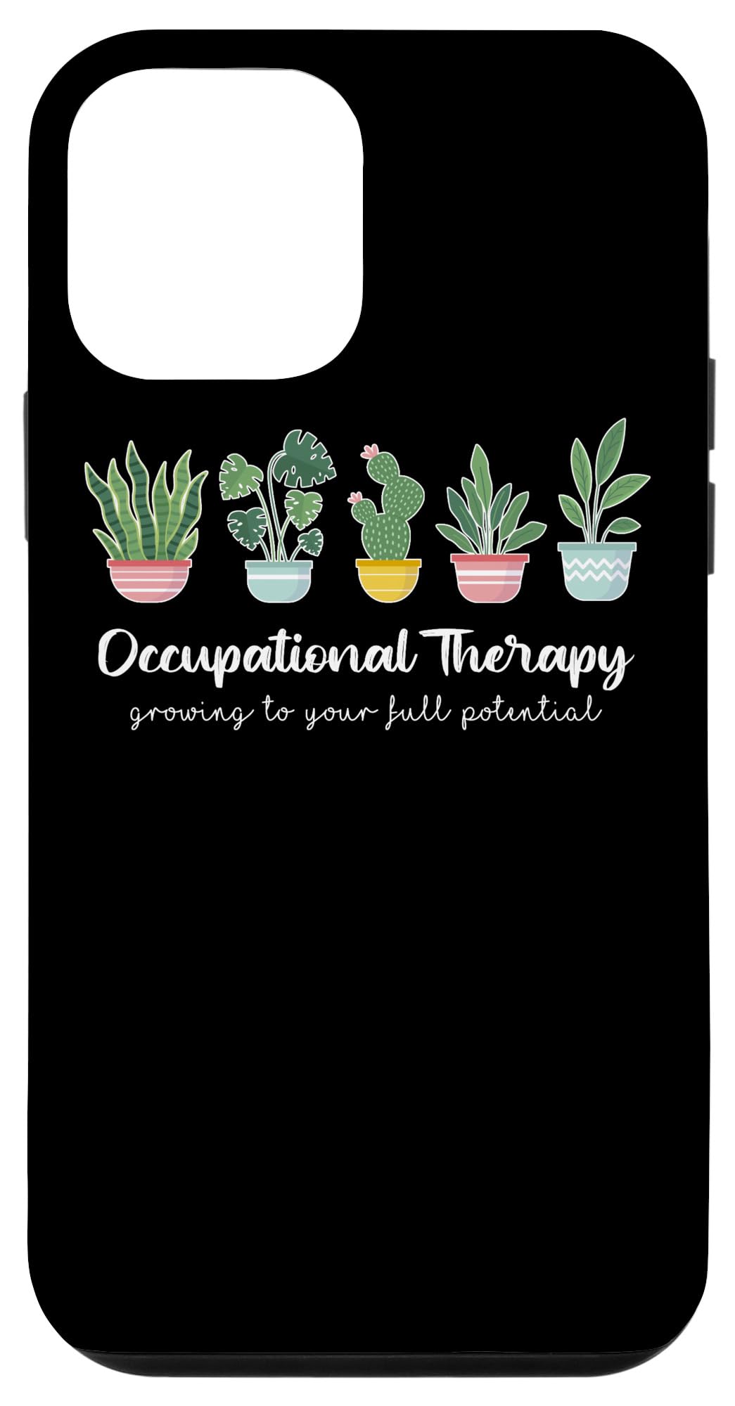 iPhone 12 Mini Cute Plant Case - Perfect for Occupational Therapists & Pediatric OT Month - Durable Protective Cover for Kids & Professionals