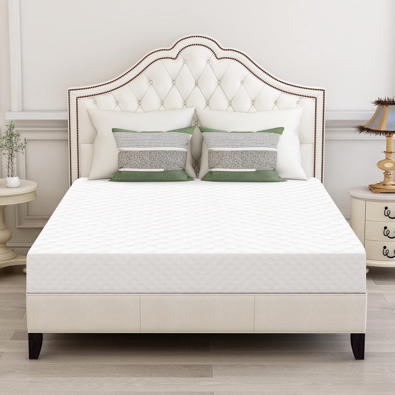 8 Inch Twin Memory Foam Mattress in a Box - Green Tea Gel Infused for Cool Sleep, Medium Firmness with Pressure Relief, CertiPUR-US Certified - Perfect for Kids' Rooms, Guest Beds & Small Spaces