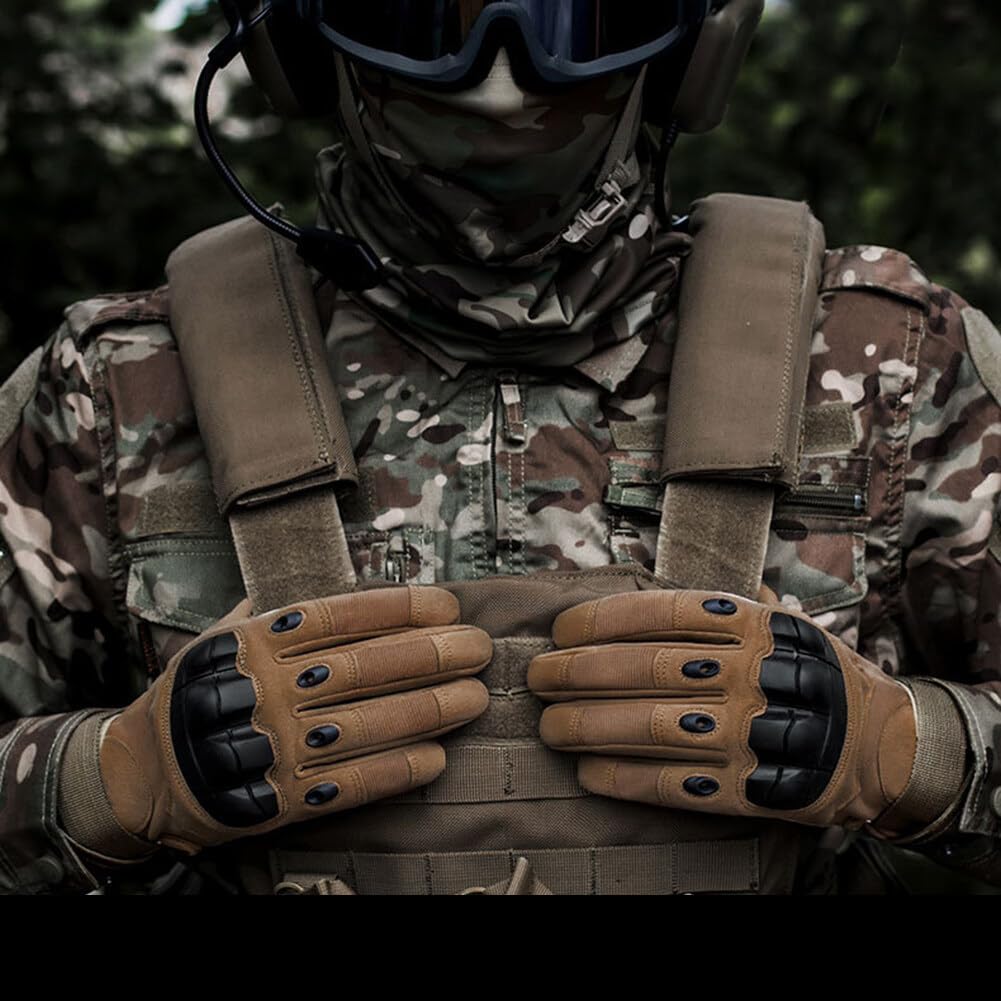 Men's Touchscreen Work Gloves with Knuckle Protection - Outdoor Sports & Work