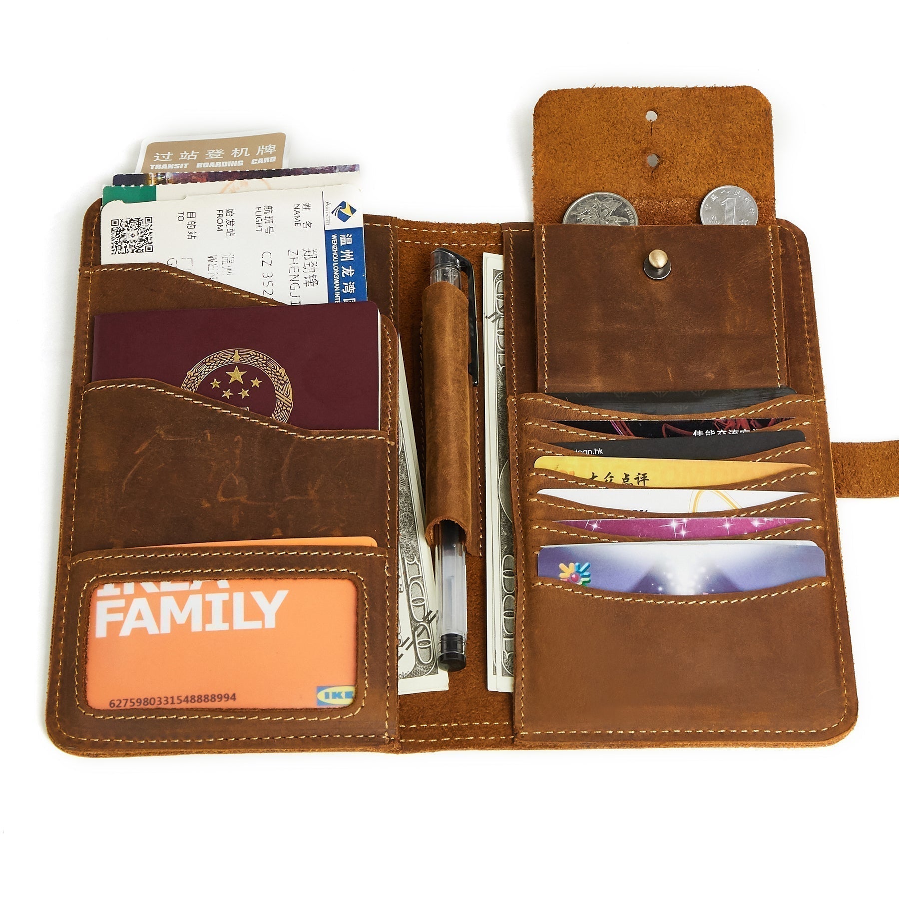 Premium RFID Blocking Leather Passport Holder - Slim Travel Wallet for Men & Women - Perfect for Airports, Business Trips & International Travel