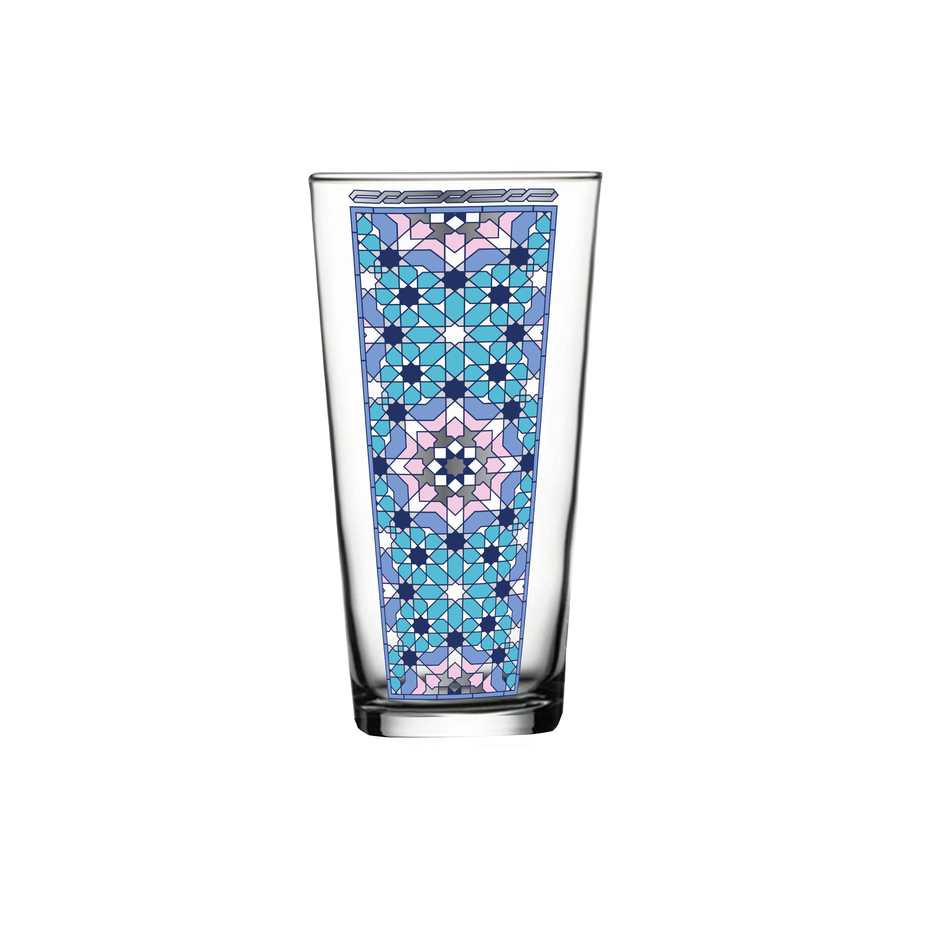 Premium Dimlaj Melange Set of 6 Platinum Glass Tumblers - Elegant Drinkware for Cocktails, Iced Coffee & Home Bar - Shatter-Resistant Crystal Clear Cups for Parties, Weddings & Everyday Use