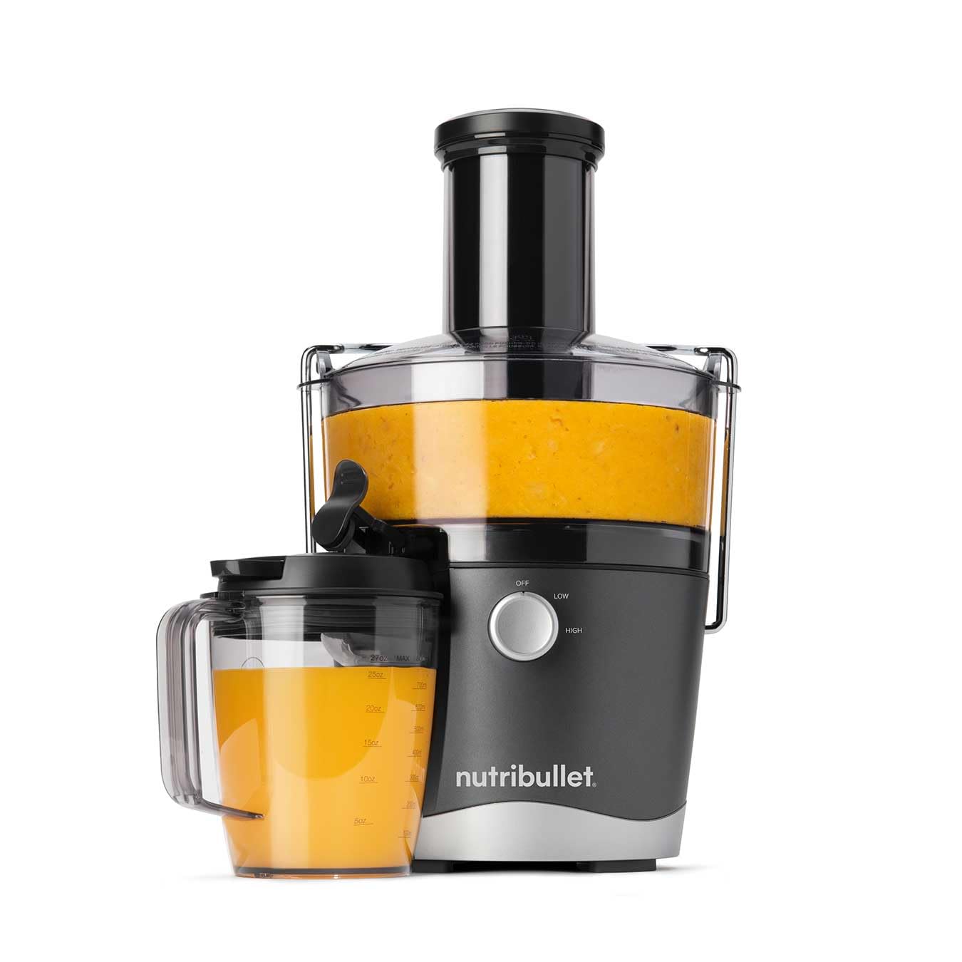 Nutribullet 800W High-Speed Juicer - 8-Piece Set with 1.5L Pulp Container & 800ml Juice Pitcher - 2-Speed Settings, 3