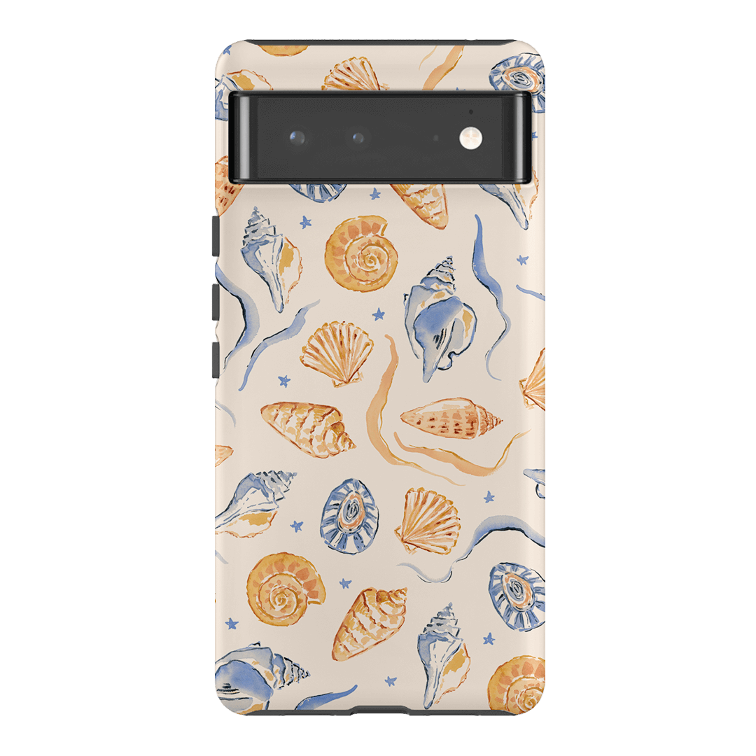 Stylish Shells & Swirls Phone Case - Trendy Protective Cover for iPhone & Samsung - Perfect for Beach, Vacation & Everyday Use