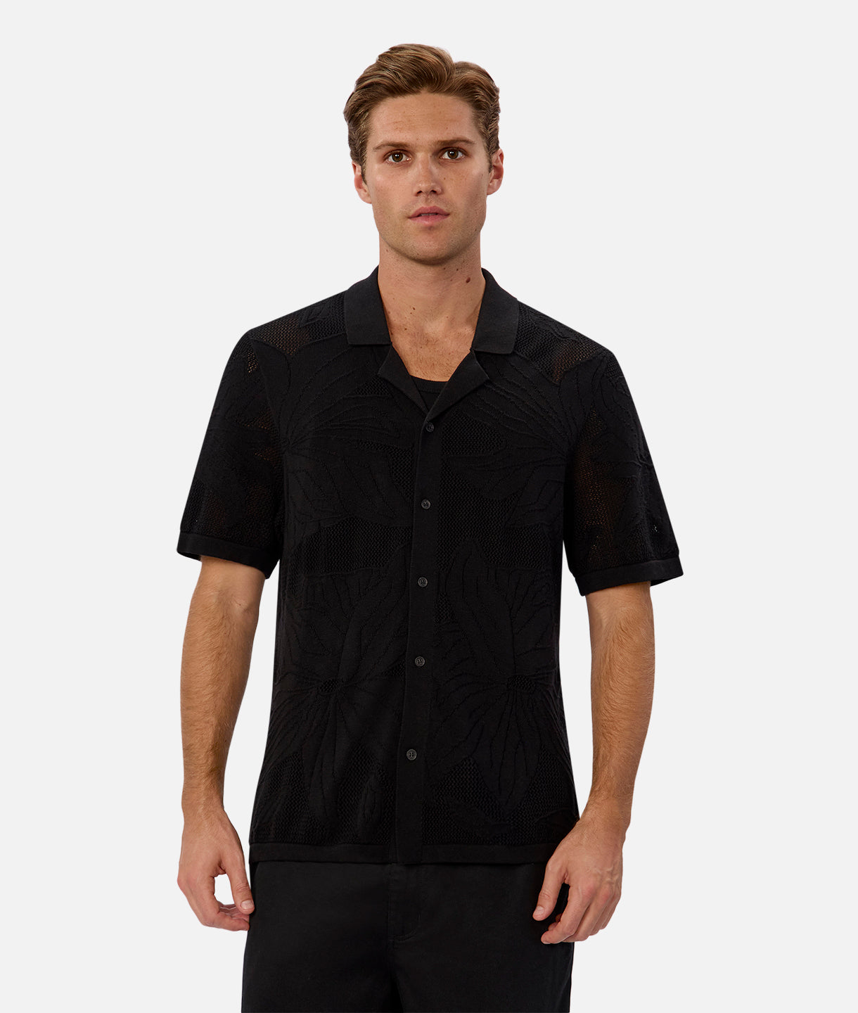 Alejandro Short Sleeve Shirt for Men - Premium Black Cotton Casual Button Down Shirt | Perfect for Summer Outfits, Office Wear & Casual Dates