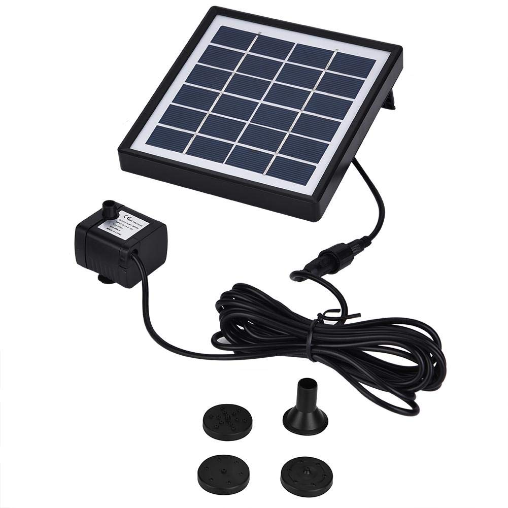 UltraQuiet Solar Submersible Water Pump Kit - 5W Brushless Fountain Pump with Solar Panel for Pool, Koi Pond, Garden, Bird Bath, Waterfall & Aquarium | Perfect for Outdoor Water Features and Hydroponics