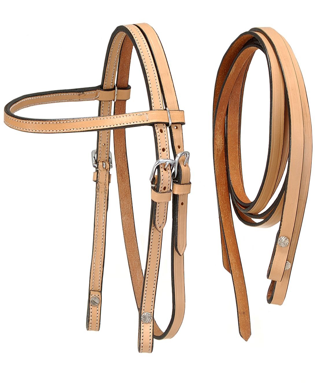 Tough 1 King Series Miniature Browband Headstall - Premium Horse Bridle for Show & Training - Perfect for Miniature Horses, Ponies & Equine Competitions