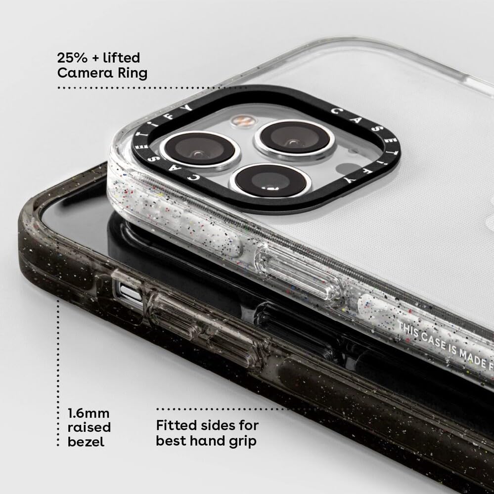 CASETiFY iPhone 13 Pro Case - Shockproof & Impact Resistant Clear Black Protective Cover | Hot Sauce Design | Perfect for Outdoor Activities, Travel & Daily Protection