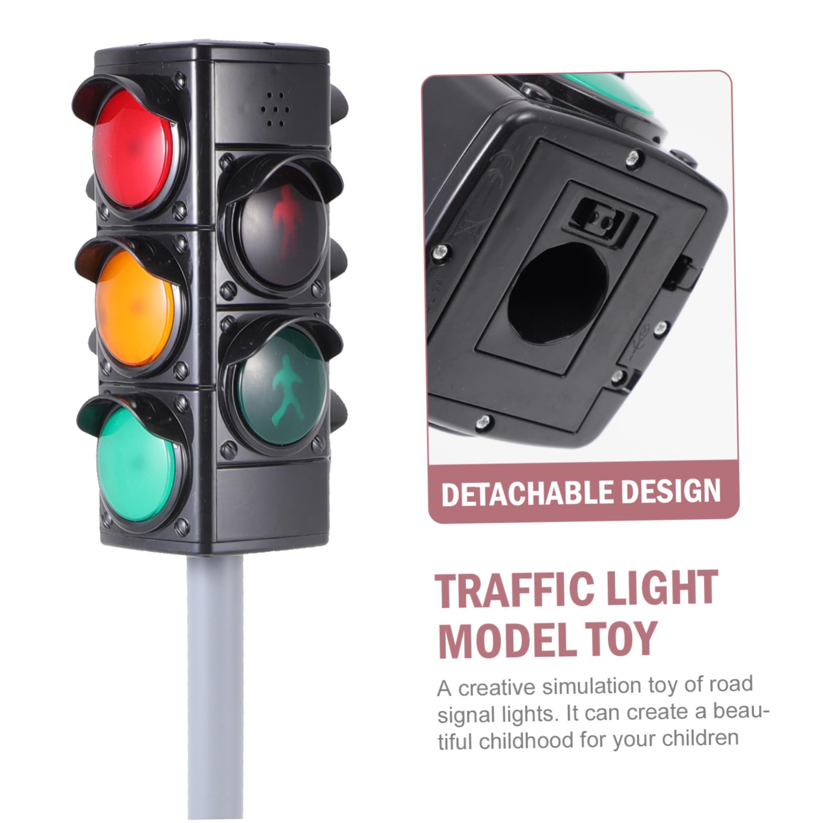 Miniature Traffic Sign Toy Set - Educational Road & Crosswalk Signs for Kids, ABS Plastic Traffic Light Model - Perfect for Learning, Playtime & DIY Road Scenes