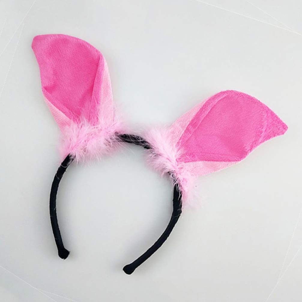 Beaupretty 6 Pack Plush Animal Headbands - Cute Pig Ears Headband for Halloween, Costume Parties, Dress Up & Photo Props - Fun Hair Accessories for Women & Girls (Pink) - Perfect for Halloween, Cosplay, Birthday Parties & Themed Events