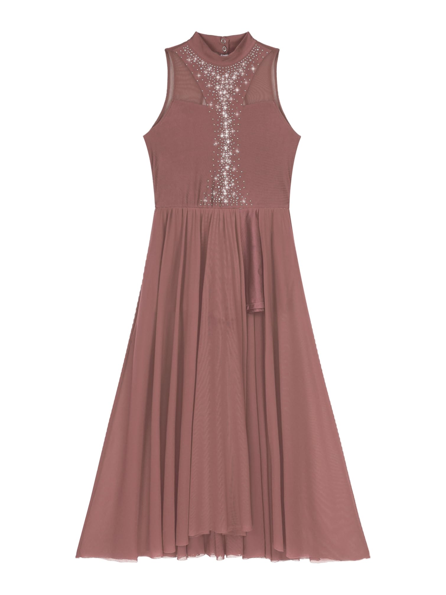 Women's Shiny Sequin Lyrical Dance Dress - Contemporary Modern Ballet Leotard with Flowy Design for Performances, Recitals, and Competitions