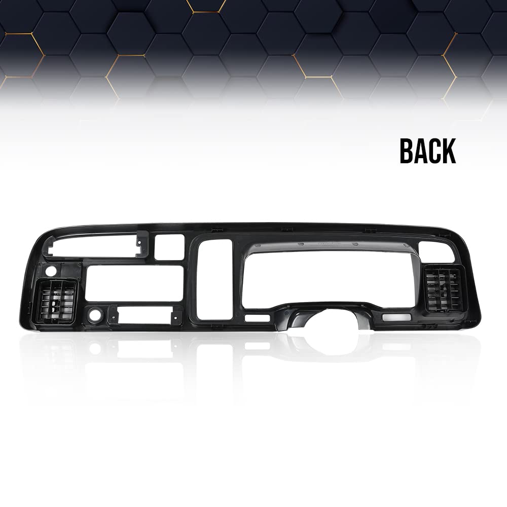 PIT66 Dash Bezel Radio Trim Panel Cover for 1994-1997 Dodge Ram 1500 2500 3500 | Replacement Instrument Cluster Bezel | Perfect for Car Interior Restoration & DIY Installation