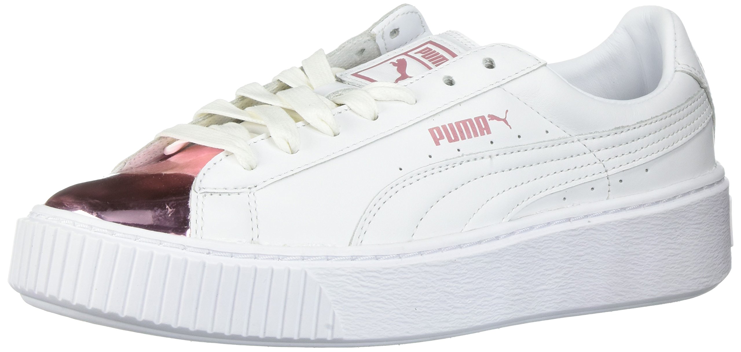 PUMA Women's Basket Platform Metallic Sneakers - Fashionable Comfort for Everyday Wear | Perfect for Casual Outfits, Running Errands & Street Style Looks
