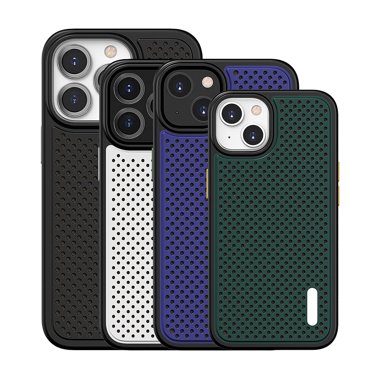 iPhone 13/13 Pro/13 Pro Max/13 Mini Cooling Phone Case - Prevent Overheating, Extend Battery Life & Enhance Gaming Performance | Heat Dissipation Design | Wireless Charging Compatible | Perfect for Gaming, Streaming & Outdoor Use (Blue for 13 Mini)