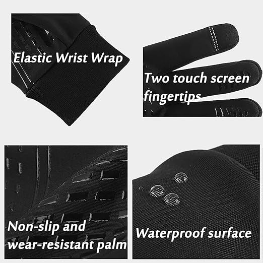 Waterproof Winter Gloves for Men & Women - Thermal Insulated Windproof Touchscreen Compatible Cold Weather Gloves - Perfect for Skiing, Snowboarding & Outdoor Activities