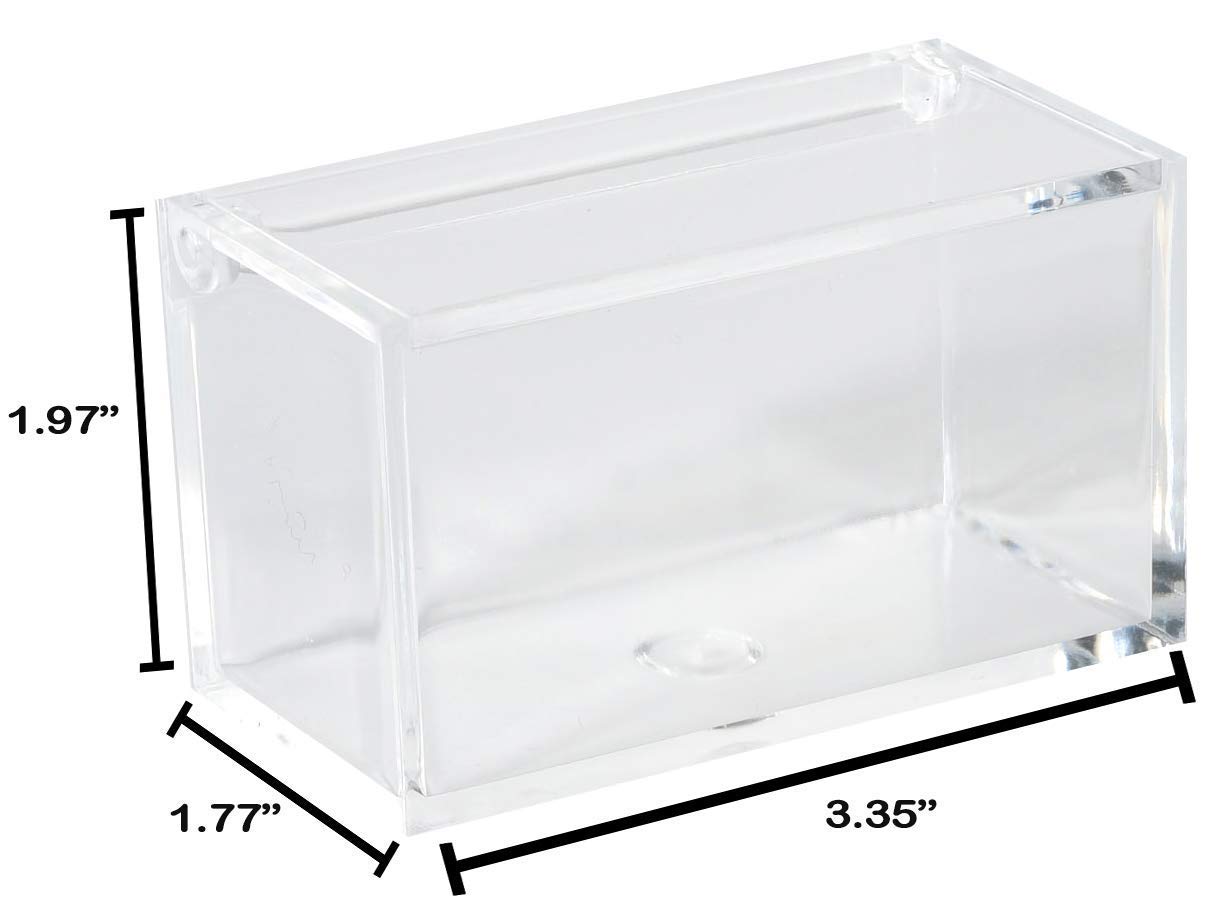 Hammont 36-Pack Clear Acrylic Storage Boxes - 6 Sizes (3.35