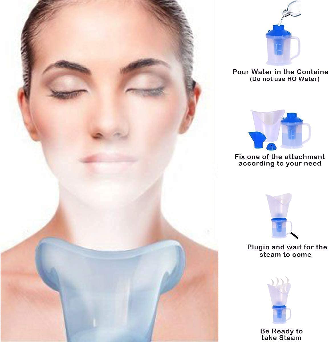 JAPVA MART 3-in-1 Facial Steamer & Steam Inhaler - Professional Facial Sauna Spa for Deep Cleansing, Hydration & Skin Care - Perfect for At-Home Spa, Mask Application & Relaxation Therapy