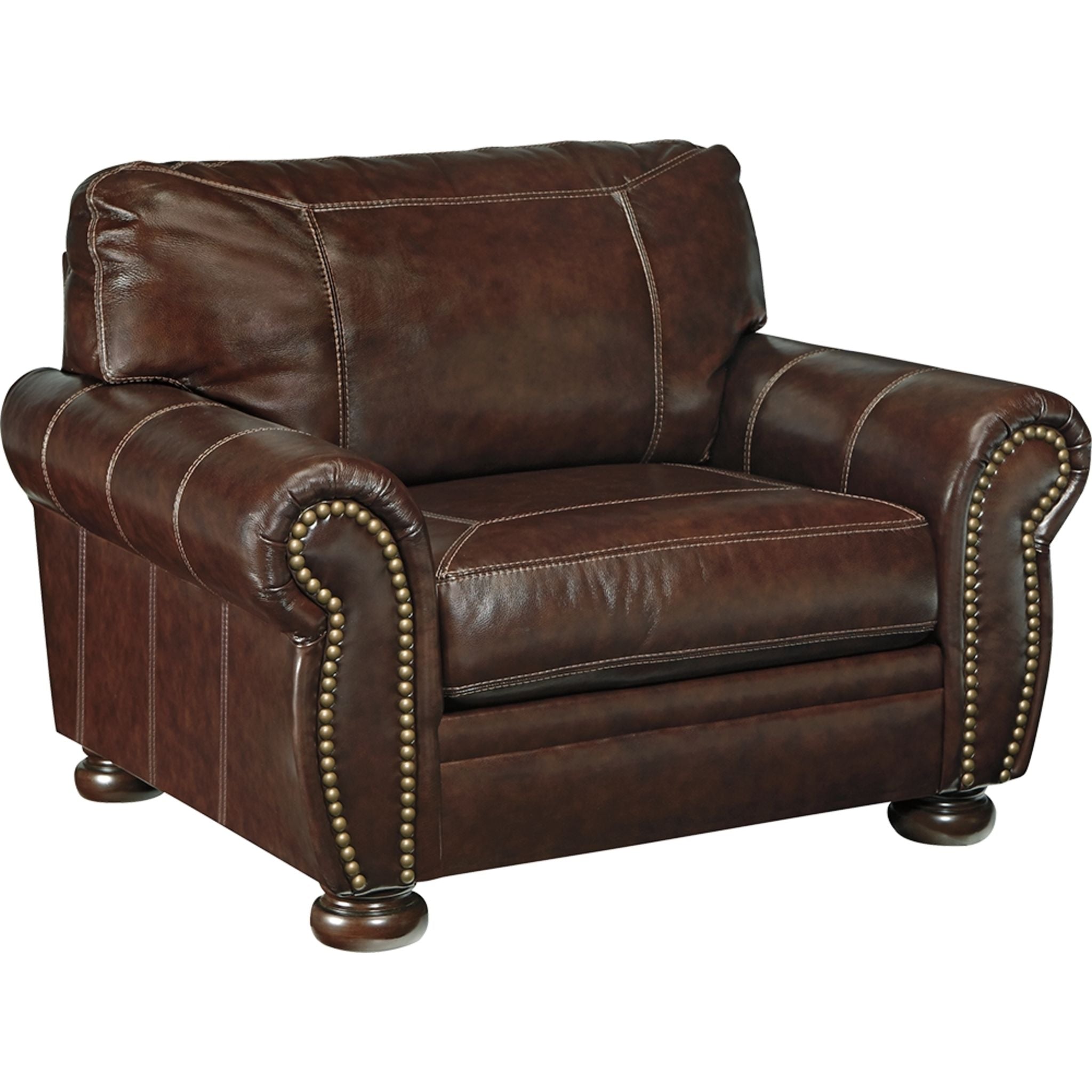 Banner Chair and a Half Coffee - Oversized Comfortable Lounge Chair for Living Room, Bedroom, or Reading Nook - Perfect for Relaxing with Coffee