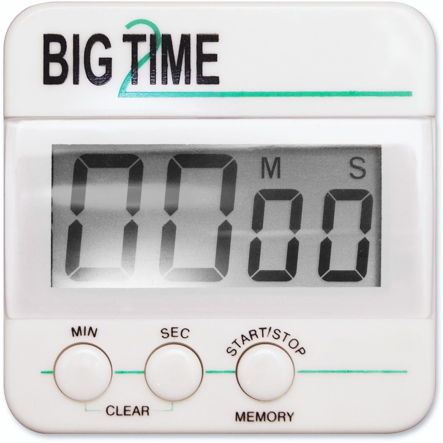 Ashley Productions Magnetic Digital Timer Black/White (102100) - Countdown & Stopwatch Function for Kitchen, Classroom, Office & Gym Use