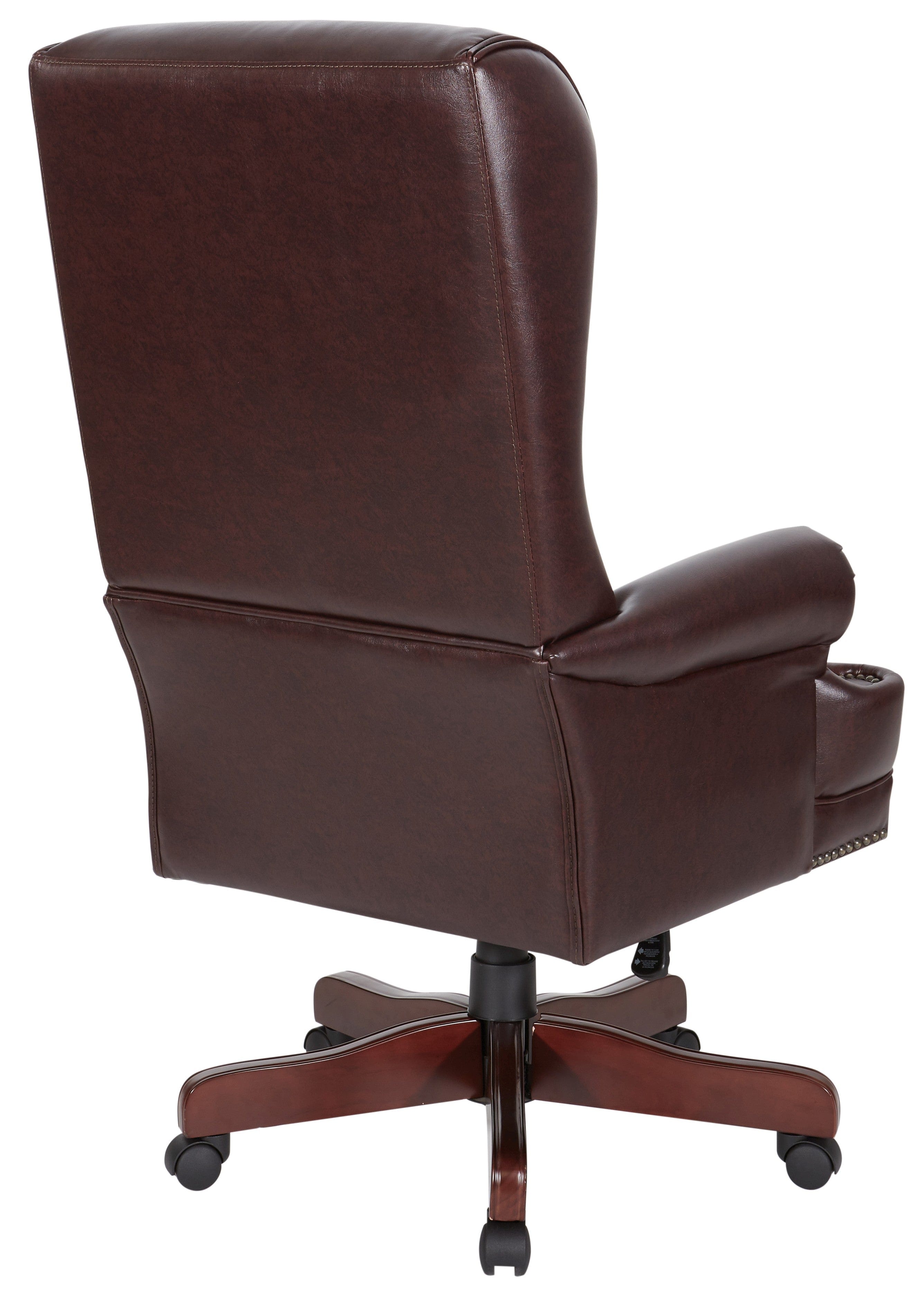 Premium Executive Office Chair - Ergonomic High Back Leather Desk Chair with Lumbar Support [TEX228] for Home Office, Conference Room & Professional Workspace
