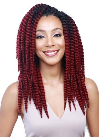 Senegal Bomba Twist Crochet Braids 24 Inches - TT1B/30 Color | Pre-Looped Synthetic Hair for Protective Styles & Natural Look