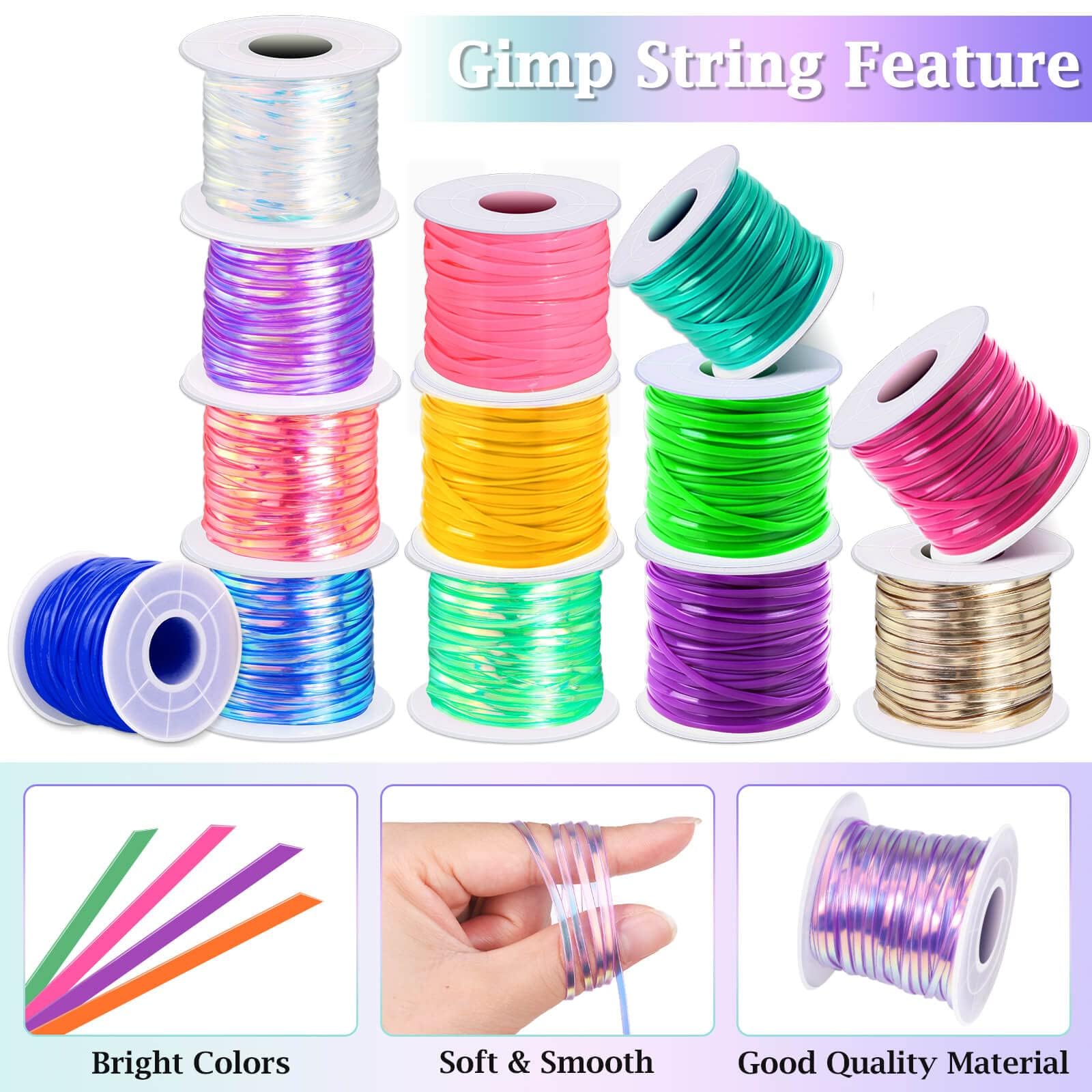 Cridoz Lanyard String Kit - 20 Rolls Plastic Cord & 50 Keychains for DIY Bracelets & Crafts