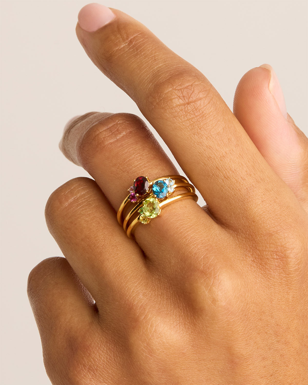 18K Gold Vermeil Kindred Birthstone Ring - December Birthstone Jewelry for Women, Perfect Gift for Christmas, Anniversary & Special Occasions