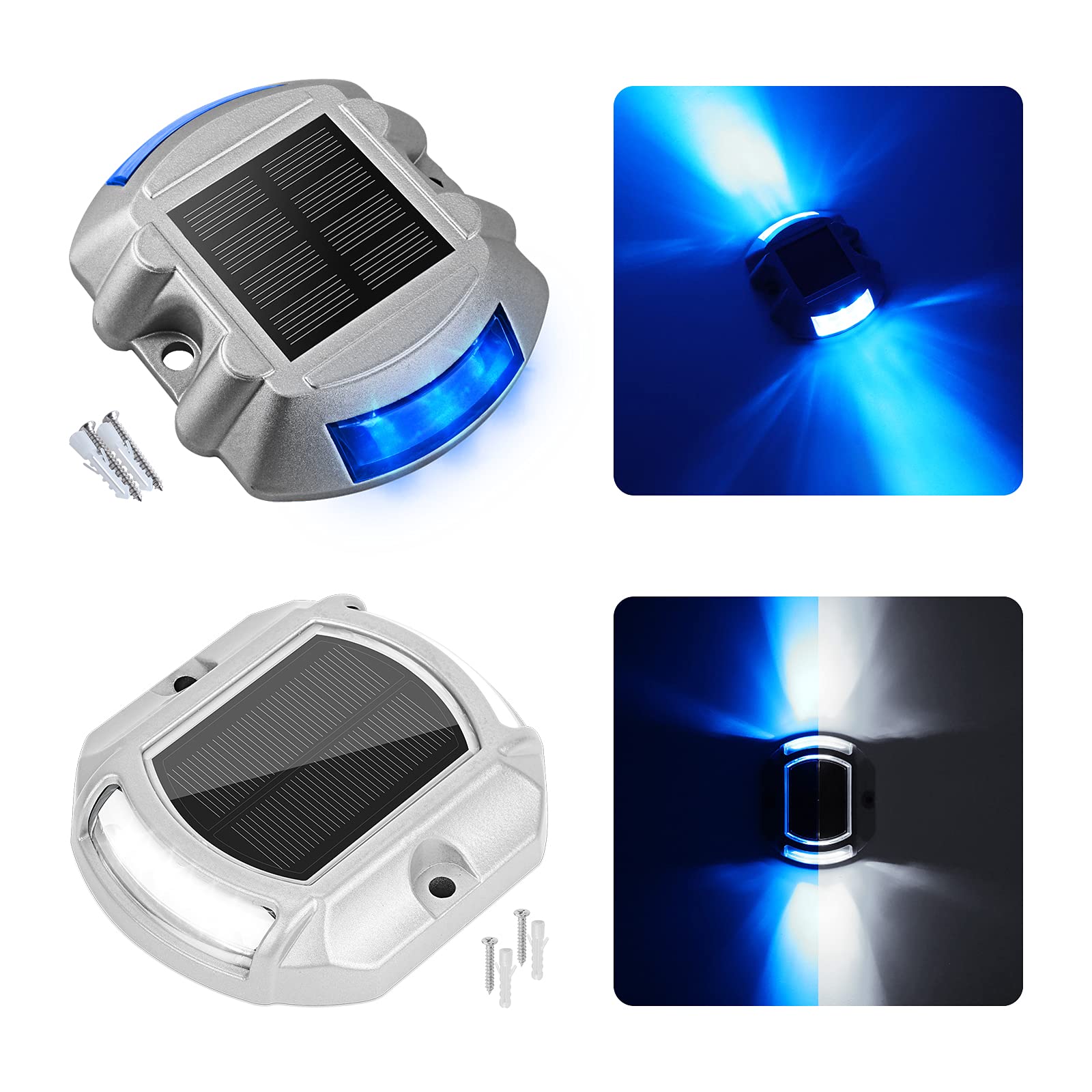 VOLISUN 16 Pack Solar Powered LED Pathway Lights - Waterproof Outdoor Landscape Lighting for Driveway, Deck, Garden, Yard, Patio & Walkway - Weather Resistant Solar Lights for Home & Commercial Use