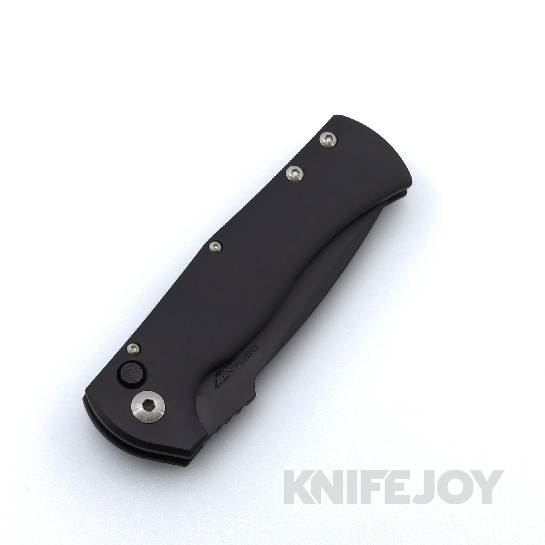 Les George Defiant 7 Eagle Tactical Folding Knife - DLC Coated S45VN Steel Blade & Black Aluminum Handle - EDC, Outdoor Survival, Hunting, Camping Gear