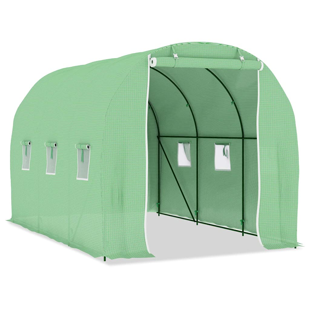 Heavy Duty Walk-in Greenhouse for Outdoor Gardening - 73.8 ft² Large Steel Frame Tunnel Greenhouse (135