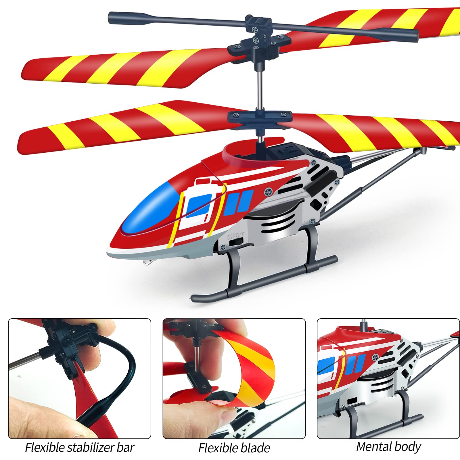 Best Remote Control Helicopter for Kids - 2.4GHz RC Helicopter Toy with LED Lights, 3.5 Channel, Gyro Stabilizer & Altitude Hold | Perfect Indoor Flying Toy for Boys & Girls Ages 5-10 | Birthday Gift Idea for Kids & Beginners | Fun for Playtime, Parties & STEM Learning