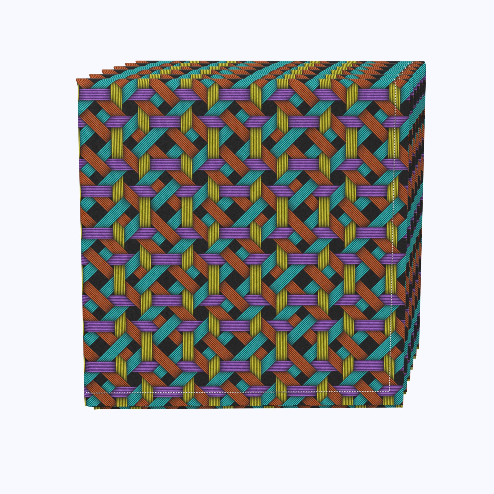 Elegant Braided Abstract Napkins - Premium Cotton Table Linens for Dining, Parties & Home Decor - Set of 4/6/8