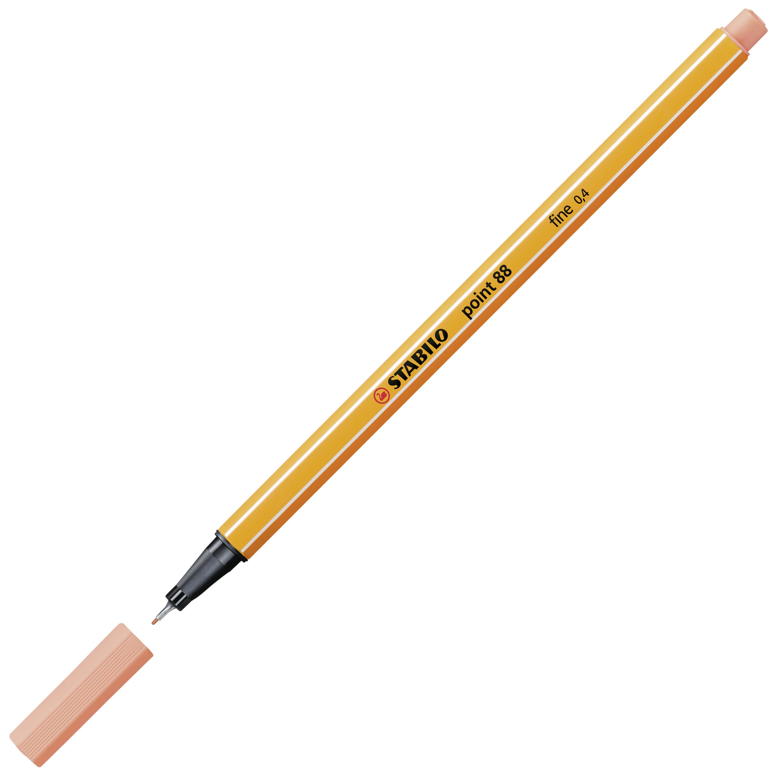 STABILO Point 88 Pen - Apricot Color for Note Taking & Art