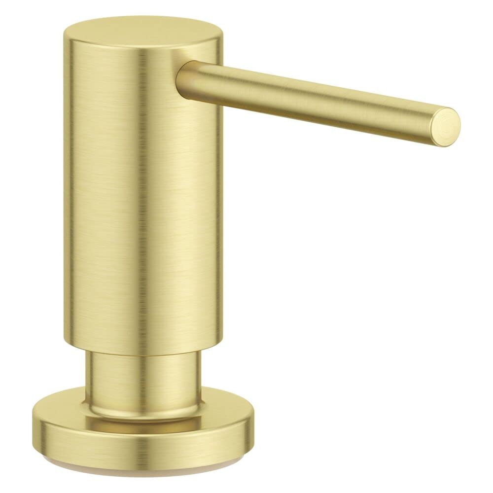 Pfister Brushed Gold Modern Kitchen Soap Dispenser - Touchless Automatic Liquid Soap Dispenser for Bathroom & Kitchen, Sleek Design with 17oz Capacity, Perfect for Modern Homes & Commercial Spaces