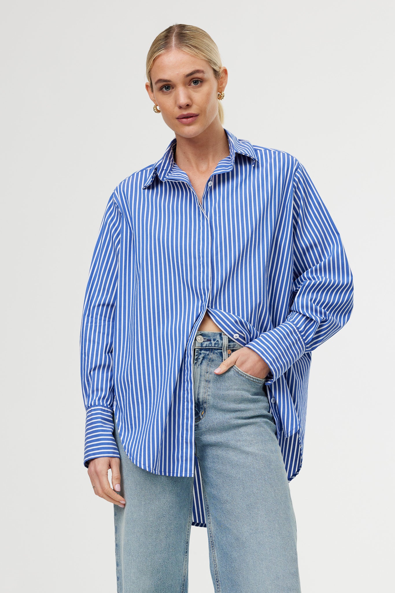 Kinney Noah Men's Casual Shirt - Riviera Stripe Button Down Shirt for Summer, Beach & Outdoor Activities | Lightweight & Breathable Fabric