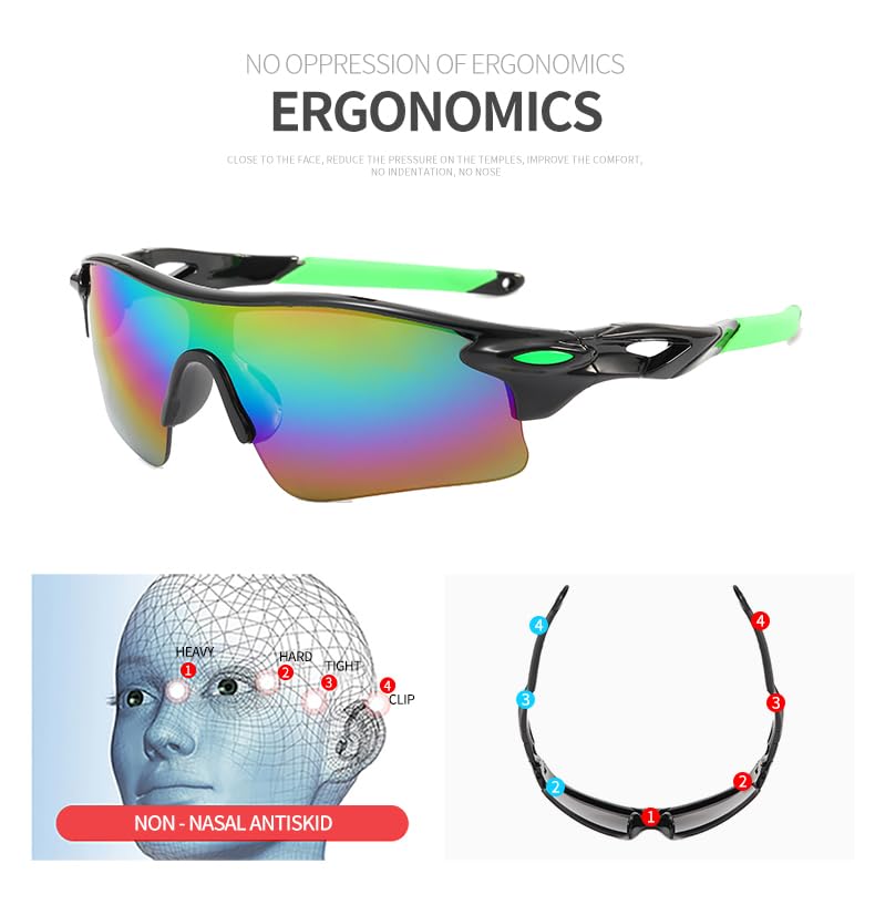 UV400 Polarized Kids Sunglasses for Boys & Girls Ages 3-12 - Baseball, Softball, Cycling & Golf Sunglasses for Youth - Perfect for Outdoor Sports & Summer Activities